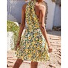BTFBM Women Halter Neck Summer Dresses 2025 Spring Casual Sleeveless