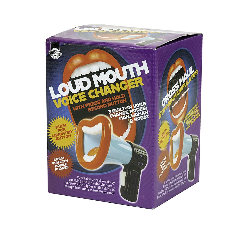 Funtime Gifts 10629 Loudmouth Electronic Voice Changer, Red White and