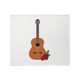 CafePress Spanish Flamenco Music Acoustic Guitar Throw Blank Super Soft Fleece Plush Throw Blanket, 60"x50"