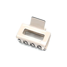 QinGoo Small White Square Hair Clip Cute Hair Claw Stylish White Hair Clip Adult Hair Accessory Korean Women's 1 Piece (2.0 x 1.6 inches (5.2 x 4.2 cm), White