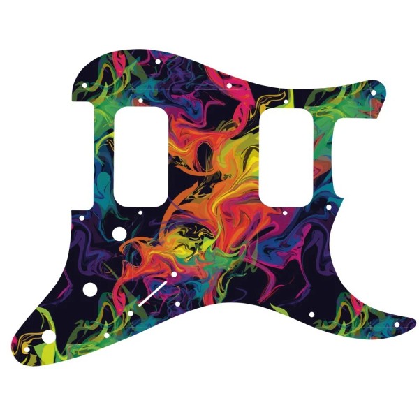 wd Pickguard Fender Big Apple & double FAT Stratocaster rainbow