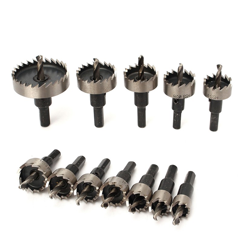 12PCS HSS Drill Bit Hole Saw Tooth Set Stainless Steel