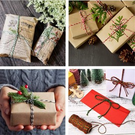 1 Roll 2mm 109 Yard Colourful Cotton Cord Bakers Twine DIY Crafts Gift Wrapping Christmas Wedding Home Decor String Rope (Orange+Black+White)