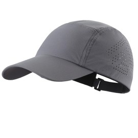 Connectyle Men's UPF 50+ Quick Dry Running Cap, Mesh, Sports Cap, Breathable, Lightweight, Baseball Cap, Dark Gray