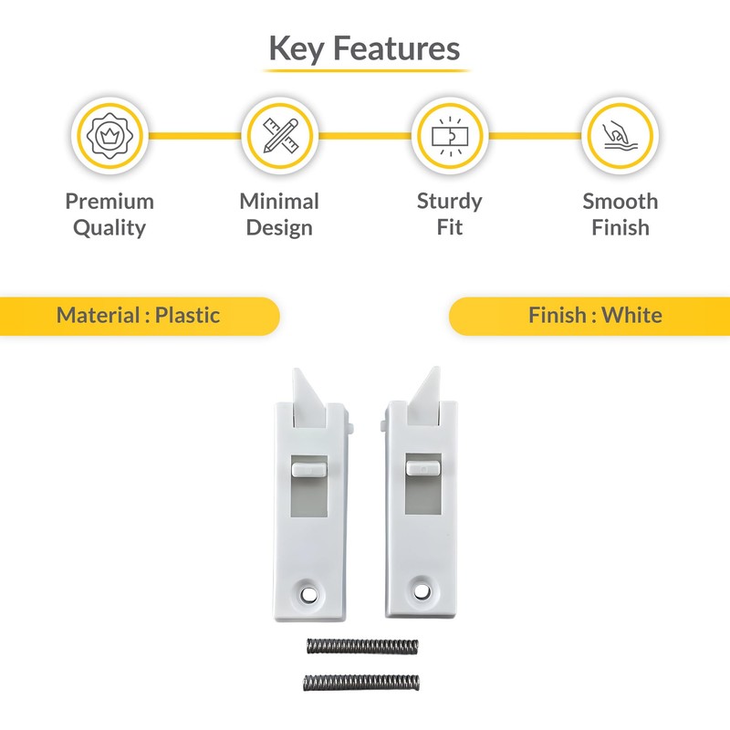 Brixwell 83-620WA White Better-Bilt 83 Series Vinyl Window Slide/Tilt Latch