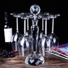 SHTWX Elegant Desktop Crystal Glass Stemware Rack/Rotate 8 Wine Glass