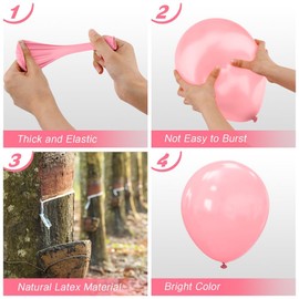 Balloons Light Pink Balloons Happy Birthday Balloons Matte Balloons Back To School Balloons Anniversaire 60pcs 5 Inch Balloons Birthday Decoration Party Balloons Decorations Helium Balloons