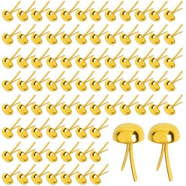 HAPY SHOP 360 Pcs Paper Fasteners 15 x 8 mm,Brass Fasteners Brass Brads for Paper Crafts,Scrapbooking, Card Making
