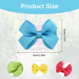 GNALIA 20 Nœuds Papillon Colourés Pour bébé Barrettes nœuds Papillon Colorés Small Hair Bows Hair Bows for Baby Girls Toddlers, Multicoloured Hair Clips Bow,