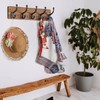 WEBI Rustic Coat Rack Wall Mount,5 Cast Iron Coat Hooks