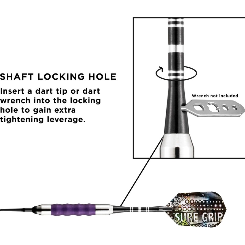 Viper Sure Grip Soft Tip Darts, Purple, 18 Grams