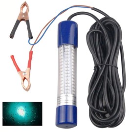 Underwater Fishing Light 12V-24V Super Bright Heavy Duty Decorative Dock Light Night Fishing Light with 6M/6.6 yd Cord Blue