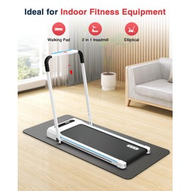 Redliro Treadmill Mat for Hardwood Floors, Exercise Equipment Mat, Non-Slip Ultra Durable Workout Mats High Density Jump Rope Exercise Bike Fitness Mat, Perfect for Exercise & Carpet Protection