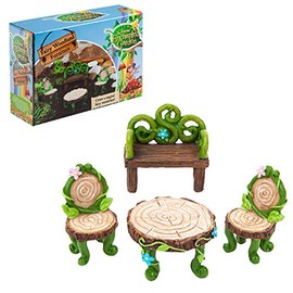 The Fairies Enchanted Garden Range - 4 Piece Table and Chairs 9642