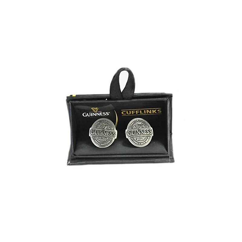 Guinness Label Cufflinks Antique Silver Colour(Size: One Size)