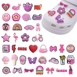 Taasmoog Charms for Crocs, 50 Pcs DIY Shoe Decoration Charms for Kids, Women, Men, Party & Birthday Gifts