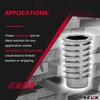 E-Z LOK Knife Threaded Insert for Soft Wood, Zinc Hex-Flanged