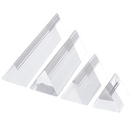 SUPERFINDINGS 4 Size Labs Equilateral Acrylic Prisms Triangular Equilateral Prism 60 Degree Angles Equilateral Prism Clear Photography Prism for Teaching Light Spectrum Physics