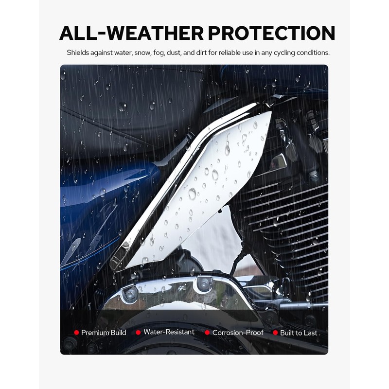 Benlari Mid Frame Air Heat Deflectors Compatible for Harley Touring