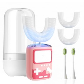 Cepillo de dientes eléctrico en forma de U para adultos - Limpieza de 360° - Cepillo de dientes ultrasónico para limpieza profunda de dientes - Inalám