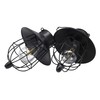 YAKii 2 Pack Solar Lantern Hanging Waterproof Outdoor Metal Solar
