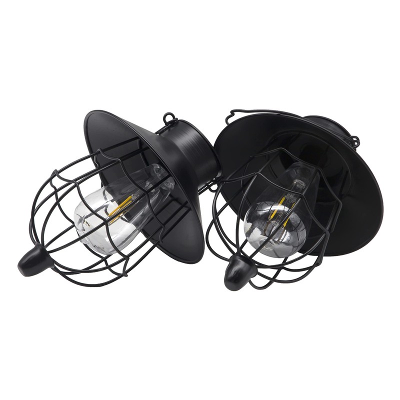 YAKii 2 Pack Solar Lantern Hanging Waterproof Outdoor Metal Solar