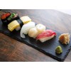 Slate Plate 30 cm Length Corner Slim [Rectangular Black Dinnerware Stone