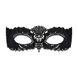 Obsessive A700 Women's Sexy Lace Mask Masquerade Style Comofrtable Satin Ribbon, Black,ONE SIZE
