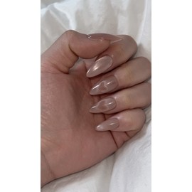 [Highly Recommended Daily Version] Indie Pink Heart Owner Nail Tips - Long Square / [강추데일리버전] 인디핑크 하트 주인장 네일팁 - 롱스퀘어