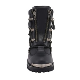 Milwaukee Leather MBL9375 Women's Black Leather Diamond 6-Inch Twin Zipper Lock Riding Boots - 11
