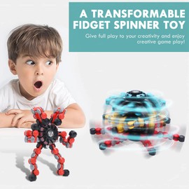 NEW Transformable Fidget Spinner Toy, Funny DIY Fingertip Spin Top Toys, Hand Finger Spinner Creative Fingertip Mechanical Gyro for Kids Adults, All Ages Sensory Fidget Toys