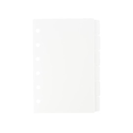 2 Pack A7 Binder Dividers 6 Tabs Clear Plastic Binder Index Tabs Planner Divider for Round Ring Binder Sheet Protector (Total 12 Dividers)