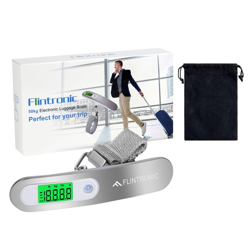 Flintronic Digital Luggage Scale, Portable Hanging Scale, LCD Display with