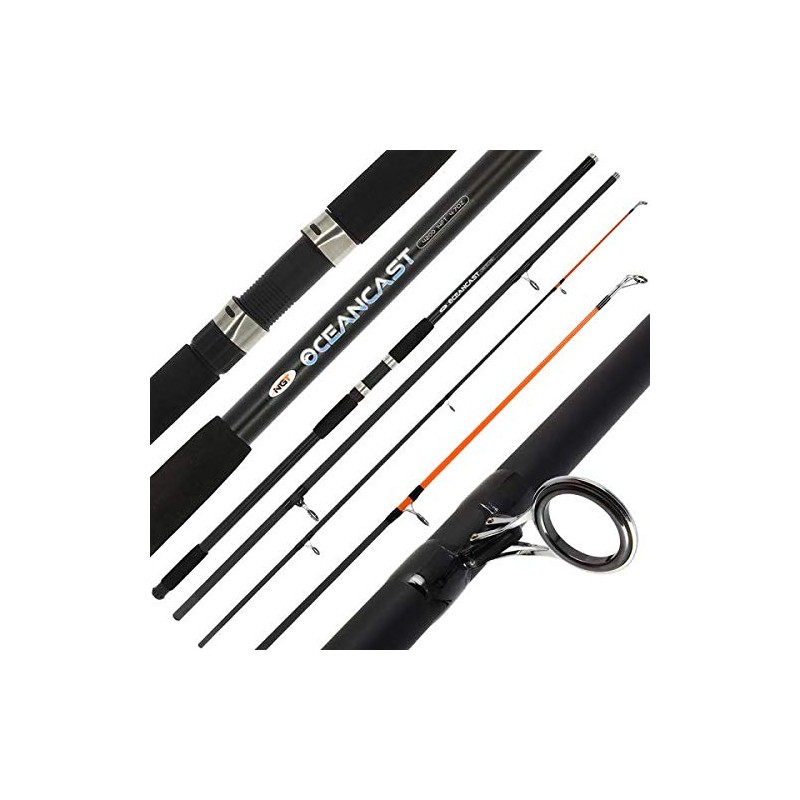 14FT OCEANCAST 3pc SEA BEACH FISHING ROD + SHIZUKA 7000