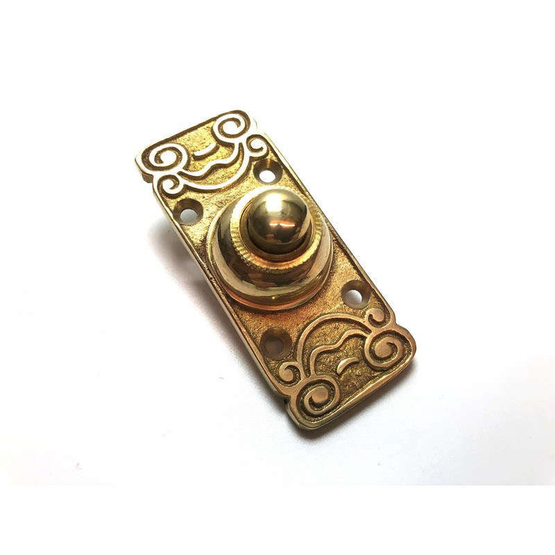 Door Bell Push Press ‘Kenrick’ 78mm x 32mm Solid Brass