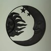 Collectible Badges Metal Art Celestial Sun and Moon Indoor Outdoor