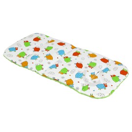 Reversible Cotton & Minky Pram Insert, Liner Covers Universal (Sheep/Green)