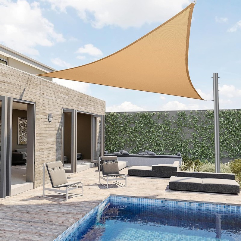BRILLIHOOD 9Ft Outdoor Sun Shade Sail Pole, 3" Diameter Shade