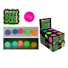 NeeDoh Glow in The Dark - Squishy Stress Ball Fidget Toy ,Soft, Squeezable & Green Glow Effect, Fun Sensory Play for Kids & Adults ,Great for Relaxation & Focus, Non-Toxic, Ages 3+