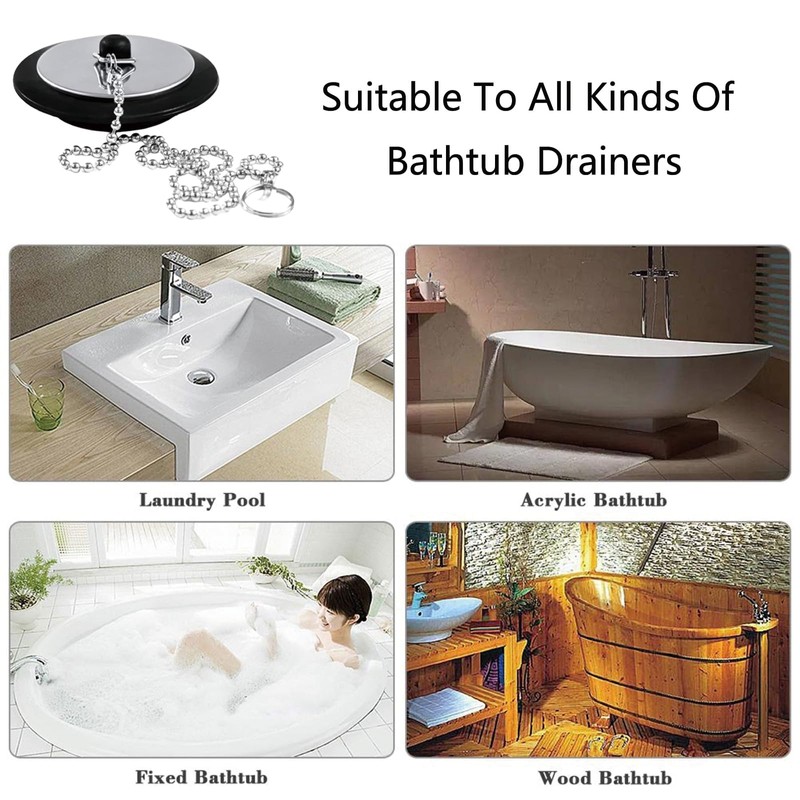 3 Pcs Sink Plug Replacement, Bath Plug Replacement, Bath Plug