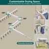 Hoimpro Clothes Drying Rack Retractable Wall Mounted, Tri-Fold Space Saving