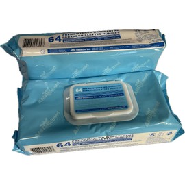 AMD Medicom 64 Premoistened Washcloths, 23cm x 33cm