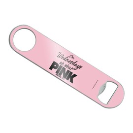 Mean Girls PINK Stainless Steel Vinyl Covered Flat Bartender Speed Bar Bottle Opener