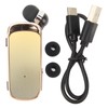 Retractable Earpiece, Retractable Headset Clip On Bluetooth Earphone with LED