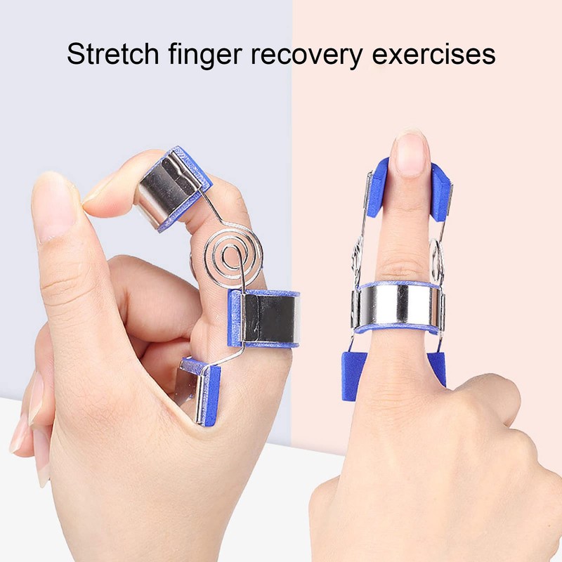 Spring Splint Finger, Bendable Finger Extension Rail with Automatic Return