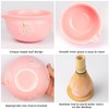 Matcha Set (8 PCS),Pink Matcha Whisk Set Inclded Ceramic Matcha