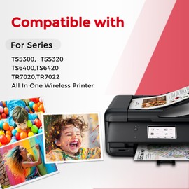 260XL 261XL PG-260 CL-261 XL Combo Pack to TS6400 TS6420a TR7020a Ink Cartridge Replacement for Canon PG260 CL261 XL PG260XL CL261XL (Black color,2-Pack) for TR7020 TR7022 TS6420 TS5300 TS5320 Printer