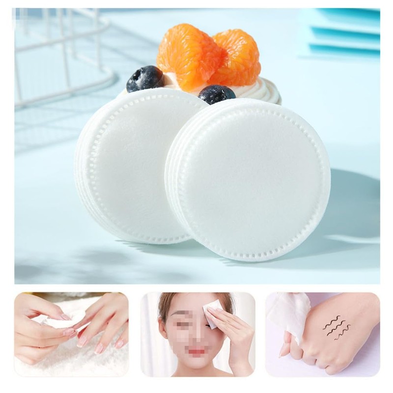 Thickened Three Layer Makeup Cotton Pads,Granmagazz 200Pcs Cotton Makeup Remover