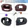 2 Pack Aquarium Broken Barrel Decor, Cichlids Guppy Small Fish
