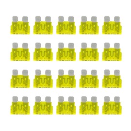20pcs 20A Standard Car Fuses Blade Fuse, 20 AMP Automotive Fuses(ATO/APR/ATS), 32V (12/24V) Blade Fuse, Automotive Fuses for RV, Truck, AUTO, Boat, SUV (20 AMP/32V)